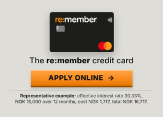 re:member — Mastercard Credit Card — Credit Card in Norway